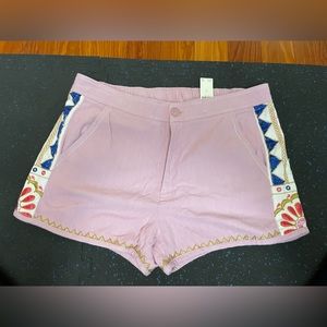 Anthropologie embroidered shorts
